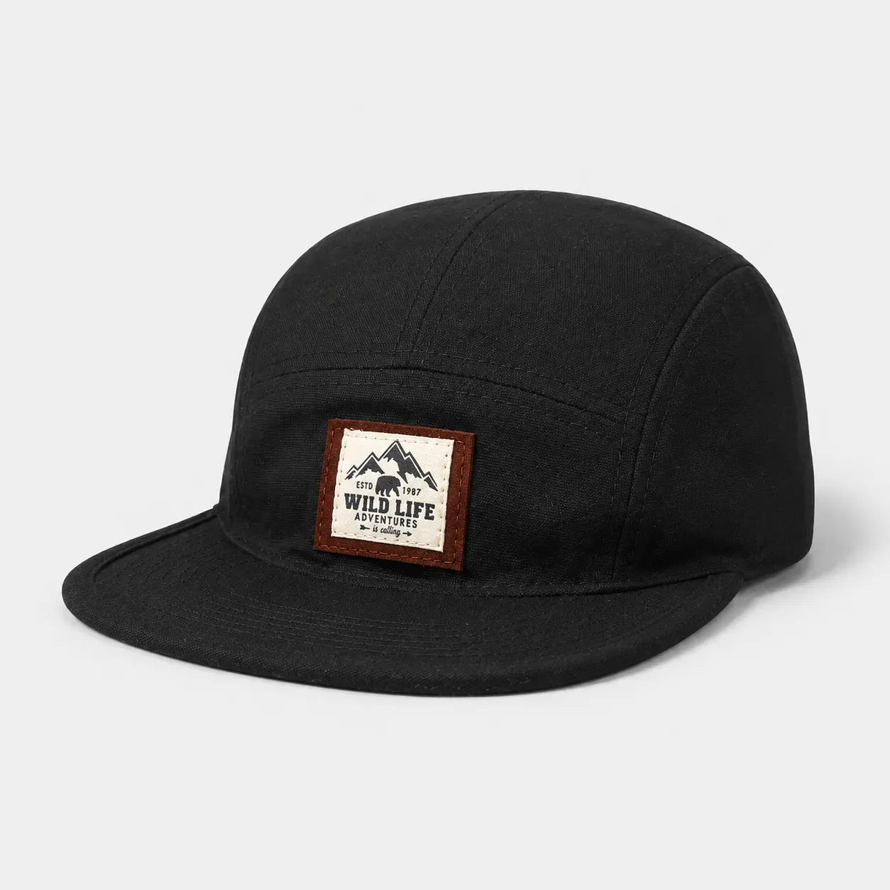 Casquette à visière courte Noire - Wild Life | LeCap©