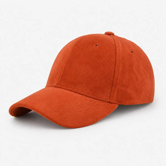 Casquette Baseball Orange - Effet Suédine | LeCap©
