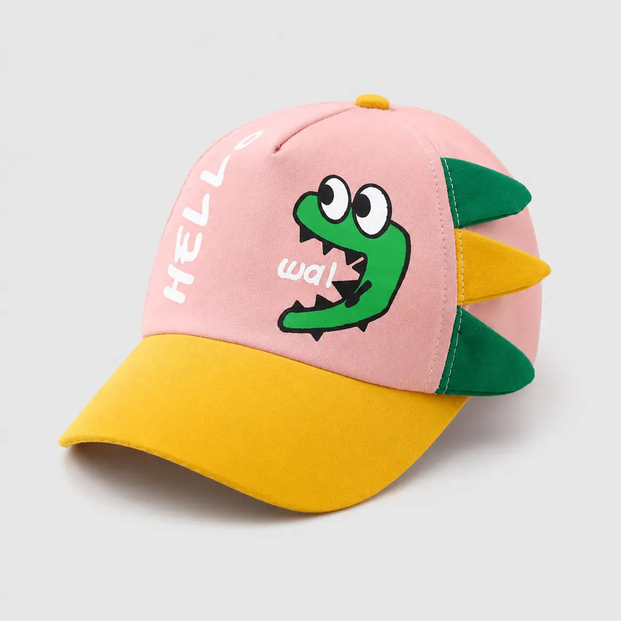 Casquette Bébé Dinosaure - Rose et Jaune | LeCap©