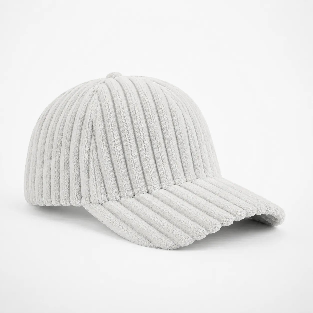 Casquette Blanche Velours Côtelé | LeCap©