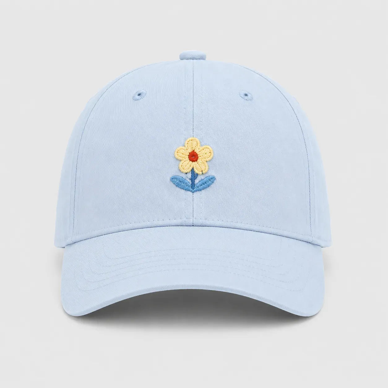Casquette Bleue Fleur Brodée | LeCap©