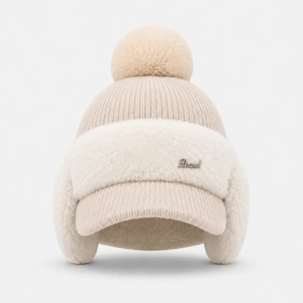 Casquette Cache-Oreilles Beige pour Femme | LeCap©