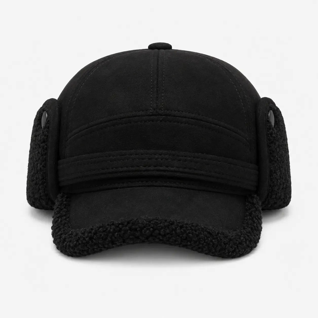 Casquette d'Hiver Noire Cache-Oreilles | LeCap©
