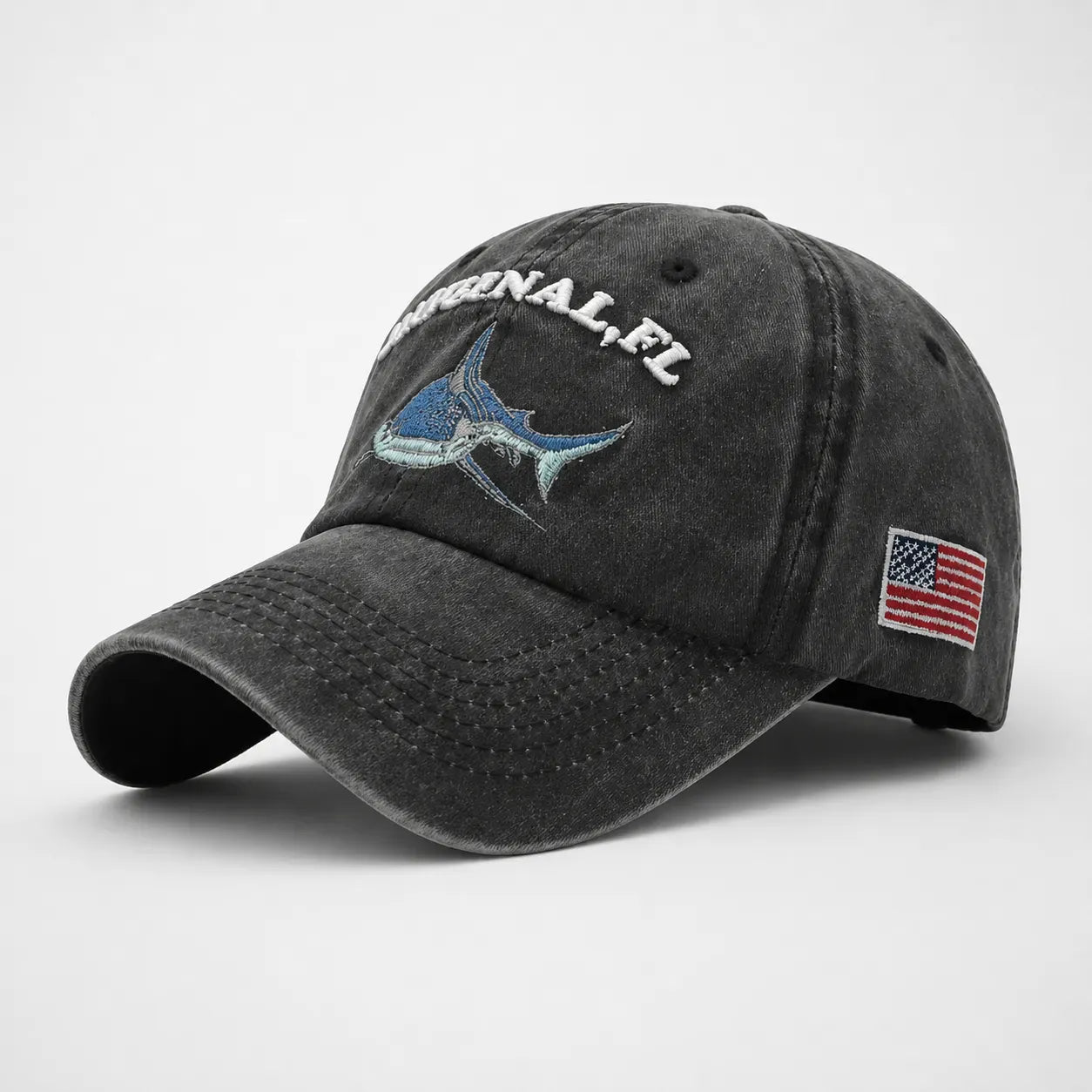 Casquette de Pêche Noire - Requin de Floride | LeCap©