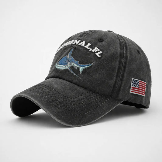 Casquette de Pêche Noire - Requin de Floride | LeCap©