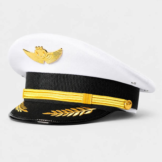 Casquette de Pilote Blanche - 3 Étoiles | LeCap©