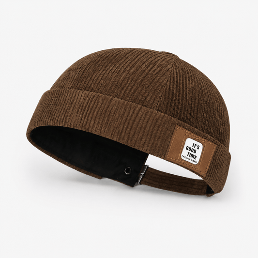 Casquette Docker Marron - Velours Côtelé | LeCap©
