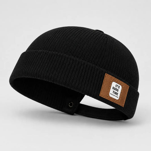 Casquette Docker Noire - Velours Côtelé | LeCap©