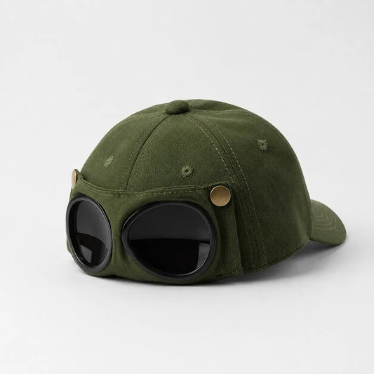 Casquette Enfant Aviateur Verte | LeCap©