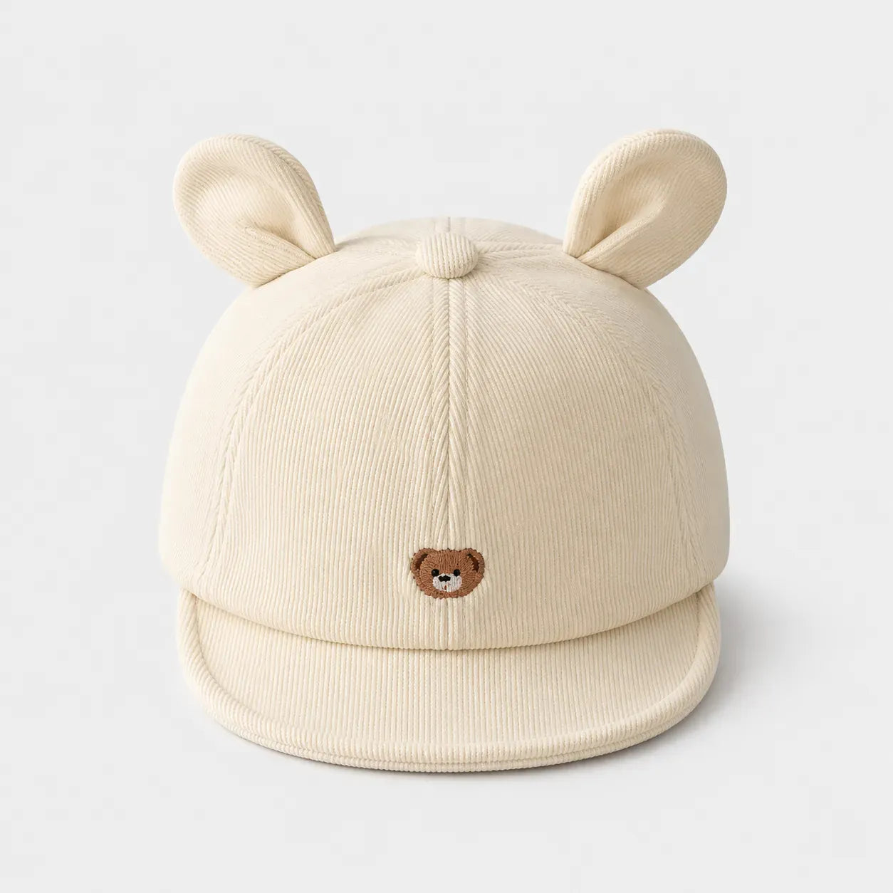 Casquette Enfant Blanche - Ourson avec Oreilles | LeCap©