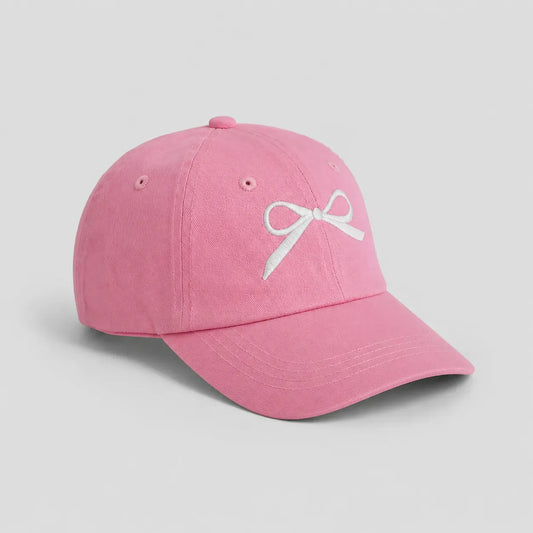 Casquette Enfant Rose - Nœud Brodé | LeCap©
