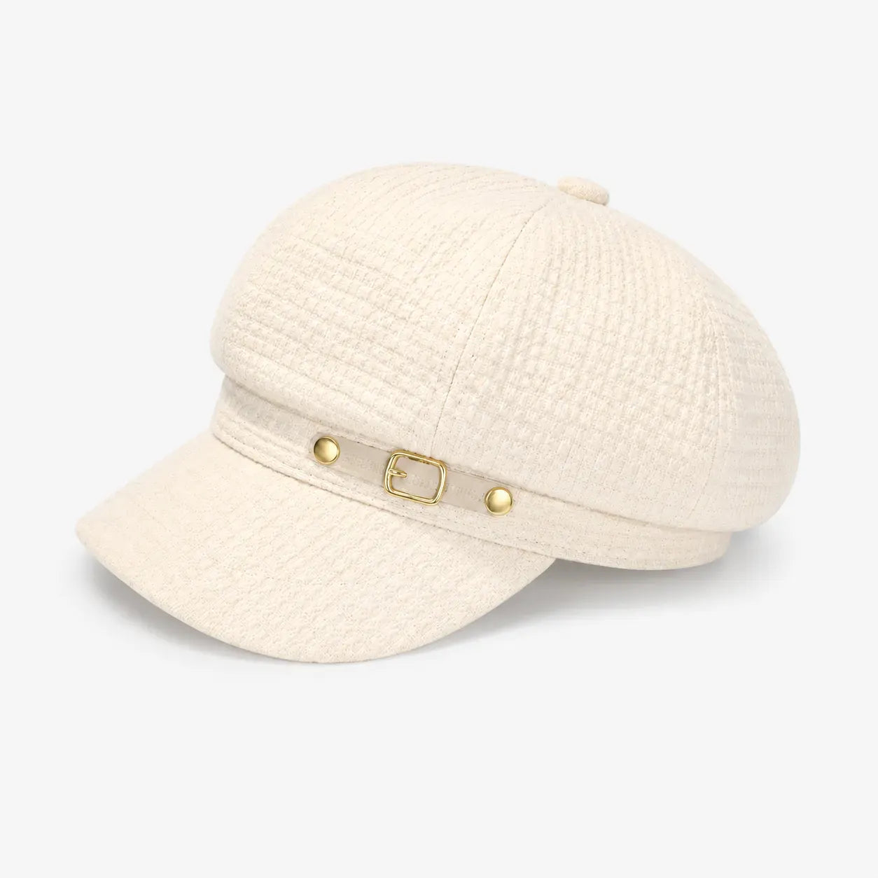 Casquette Gavroche Blanche Bouclée | LeCap©