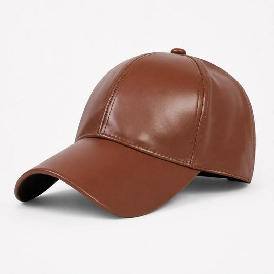 Casquette Marron en Simili Cuir | LeCap©