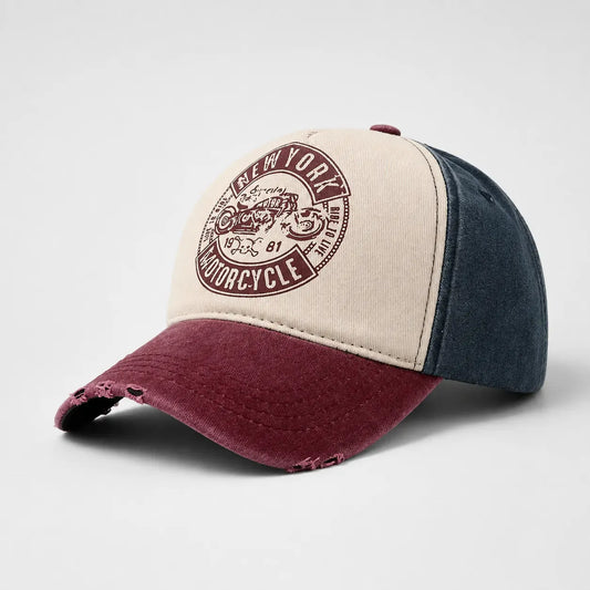 Casquette Moto Vintage Bordeaux | LeCap©