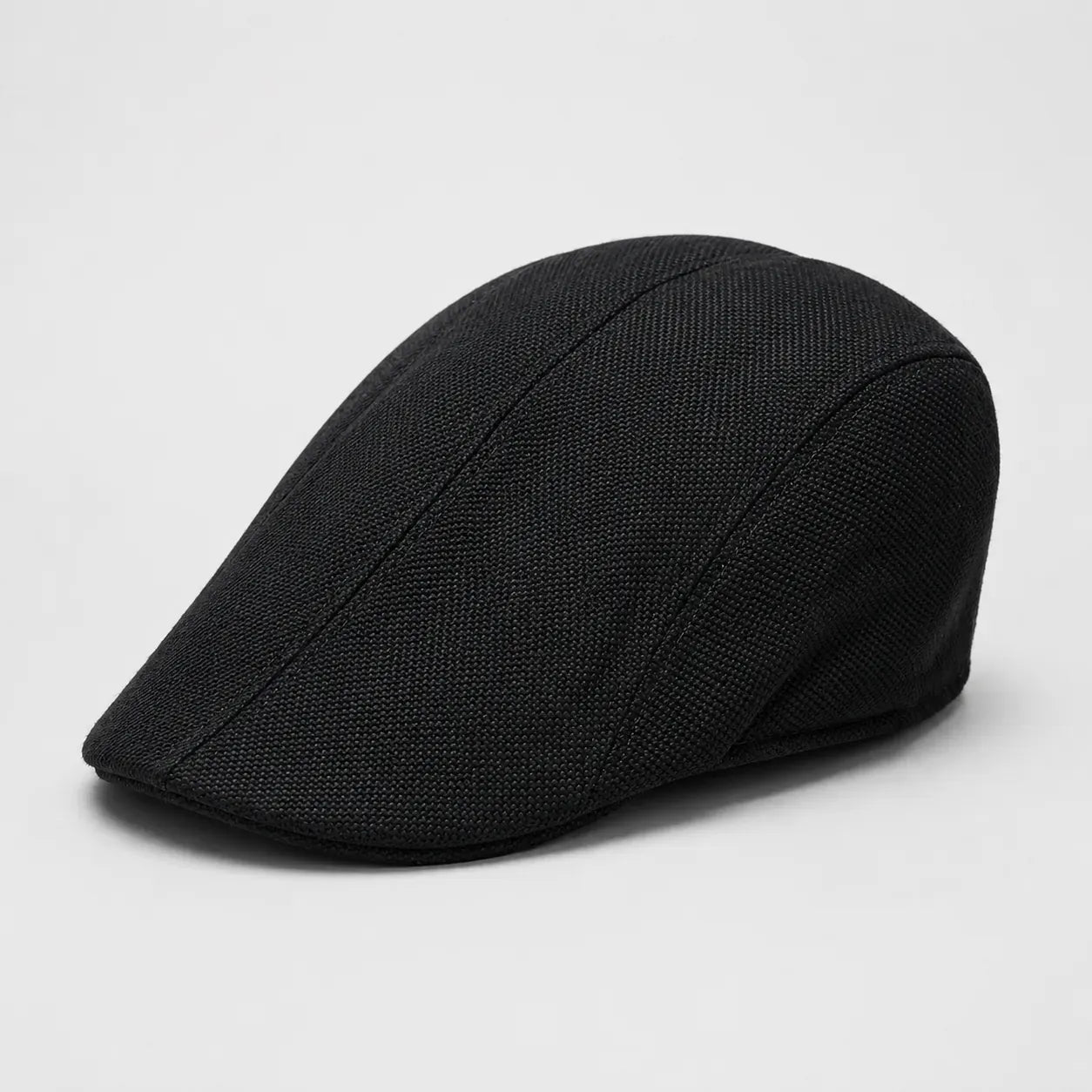 Casquette Plate Noire Texturée | LeCap©