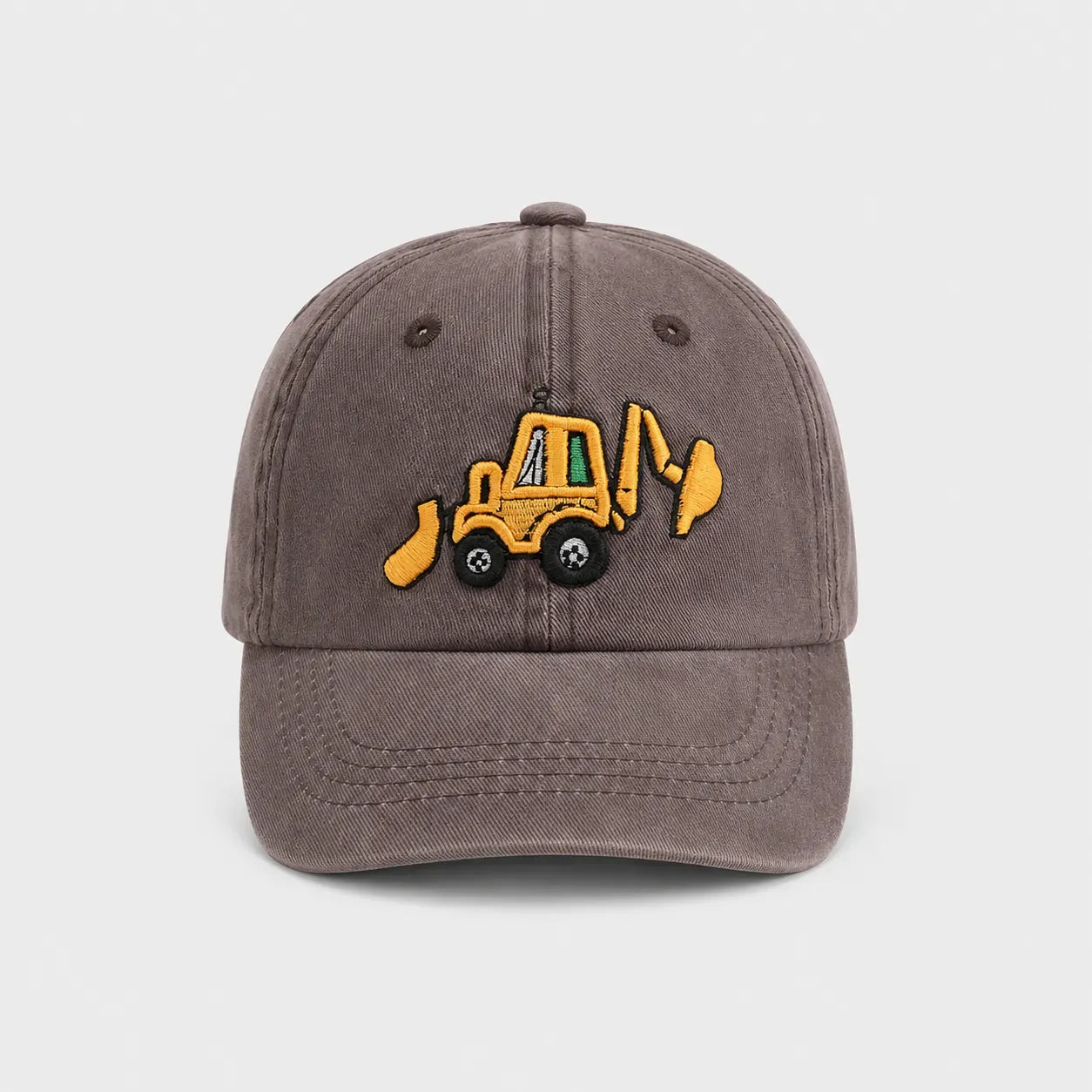 Casquette pour Garçon Marron - Motif Pelleteuse | LeCap©
