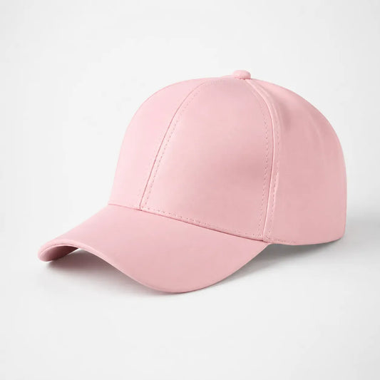 Casquette Rose en Simili Cuir | LeCap©