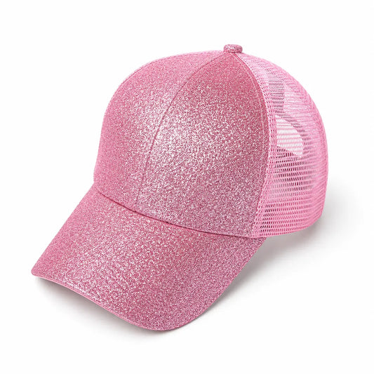 Casquette Rose Paillette - Queue de Cheval | LeCap©