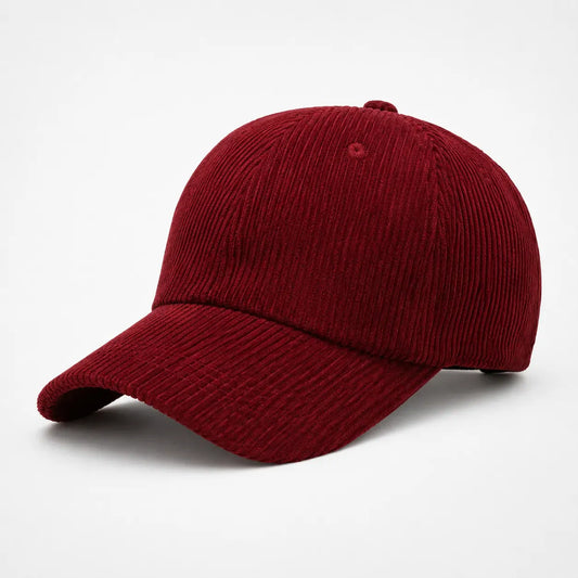 Casquette Rouge Vin Velours Côtelé | LeCap©