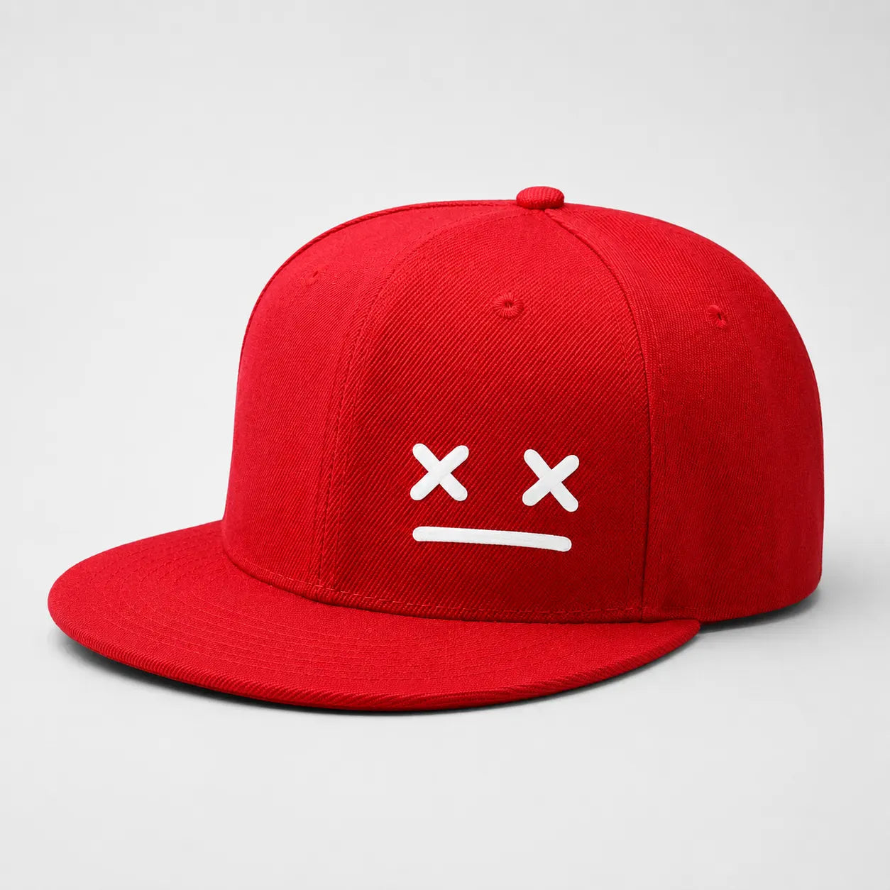 Casquette Snapback Rouge - Visage Fantôme | LeCap©