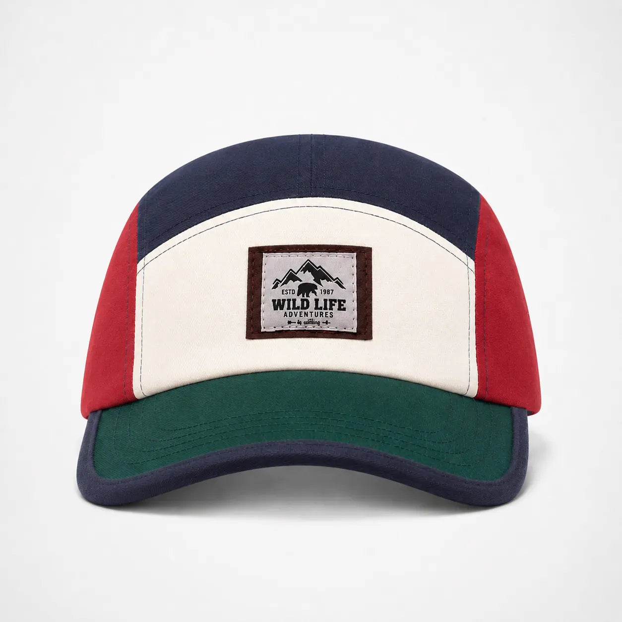 Casquette Trail - Wild Life Verte Rouge et Bleue | LeCap©