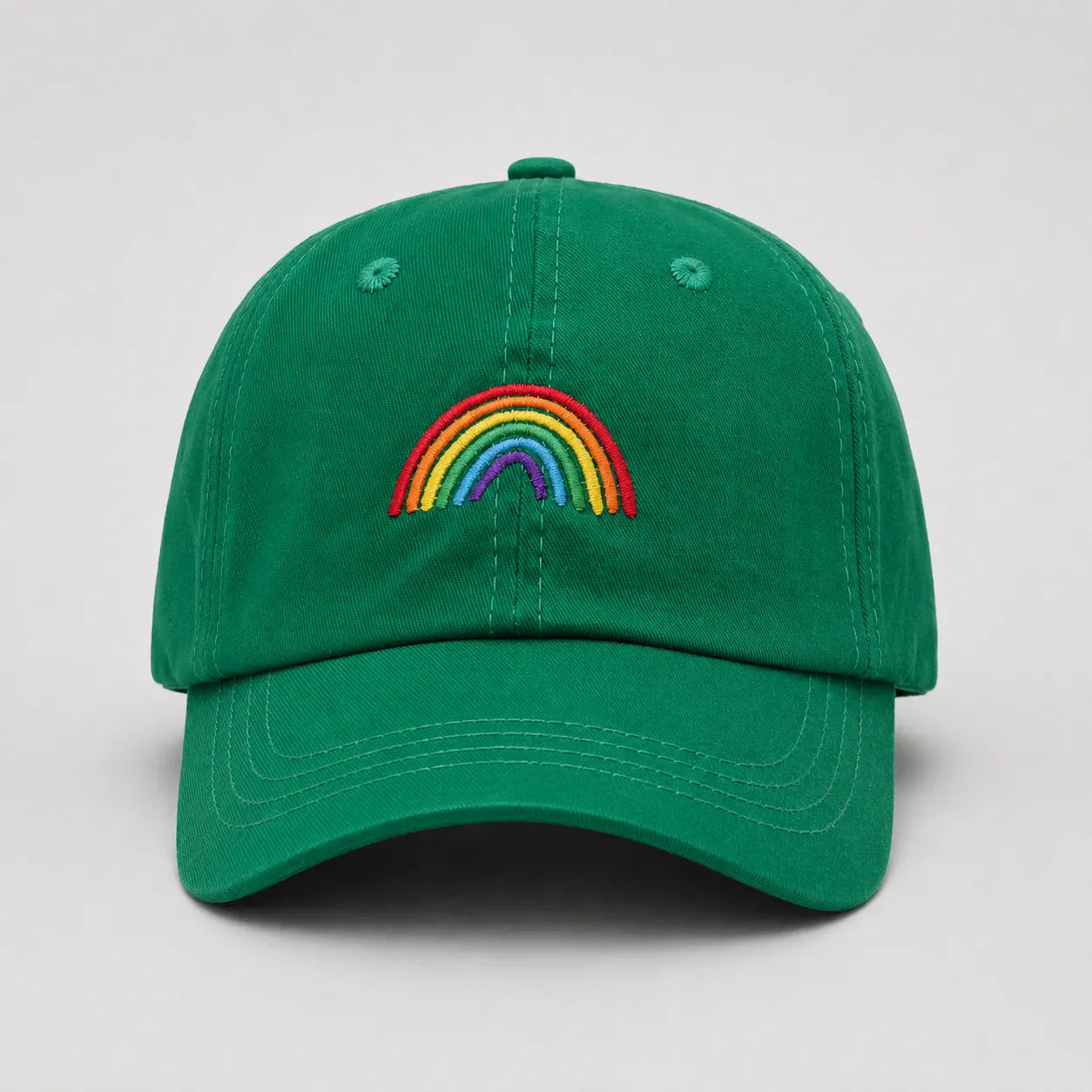 Casquette Verte Arc-en-Ciel Brodé | LeCap©